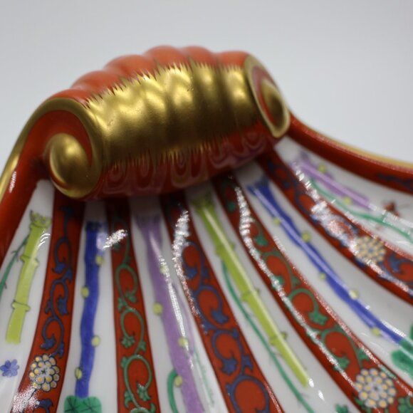 Herend Red Dynasty Siang Rouge Godollo Scalloped Shell Dish - Gorgeous - Picture 5 of 7